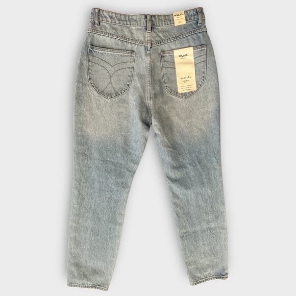 ROLLA'S Duster High Rise Slim Straight Jeans In Old Stone Size 31 - Picture 7 of 15